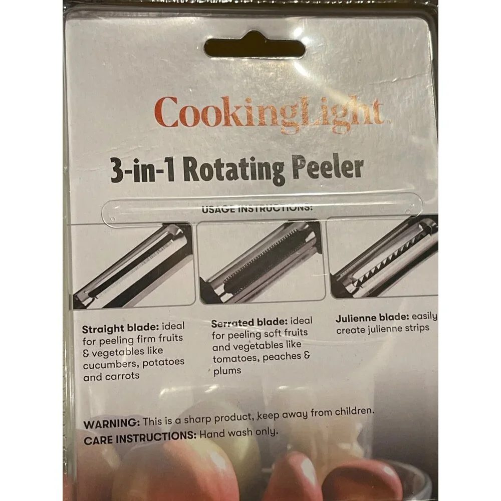 COOKING LIGHT PEELER Pink 3-IN-1 ROTATING‎ PEELER